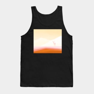 Autumn landcape with deer Tank Top